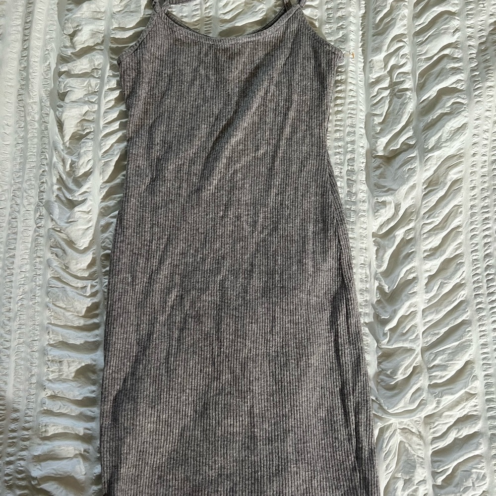 Grey knit dress
